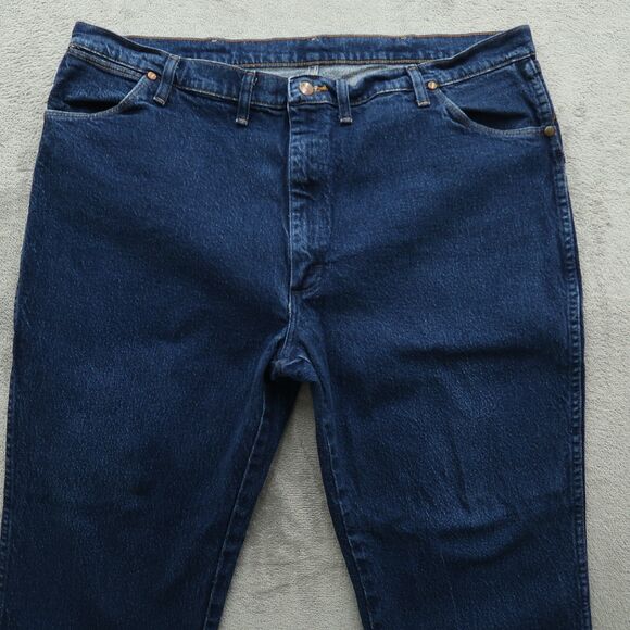 Wrangler Jeans Mens Size 44 (42x30 actual) Blue Regular Cowboy Cut Denim 947STR - Picture 11 of 16